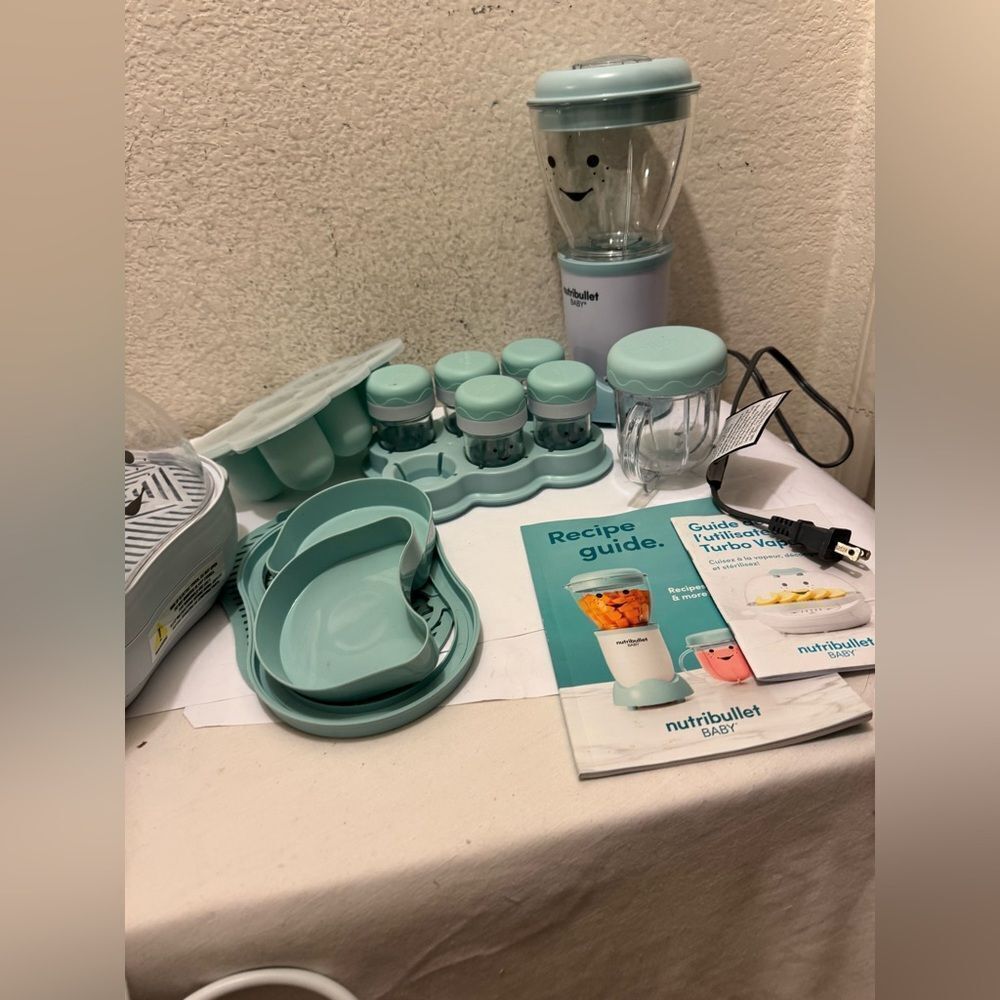 NutriBullet Baby Blue Blender Set and steamer